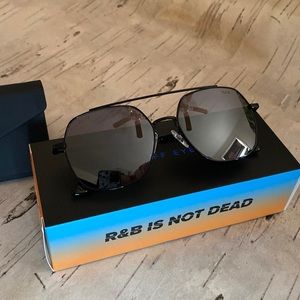 Paradise Black Grey Mirror Sunglasses by H.E.R. X DIFF